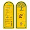 Back label for The Oil Factory (TOF) Extra Light Olive Oil showing nutritional facts and Spanish origin.