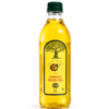 The Oil Factory (TOF) Pomace Olive Oil in a 1 Liter clear bottle with a premium yellow label featuring a tree logo.